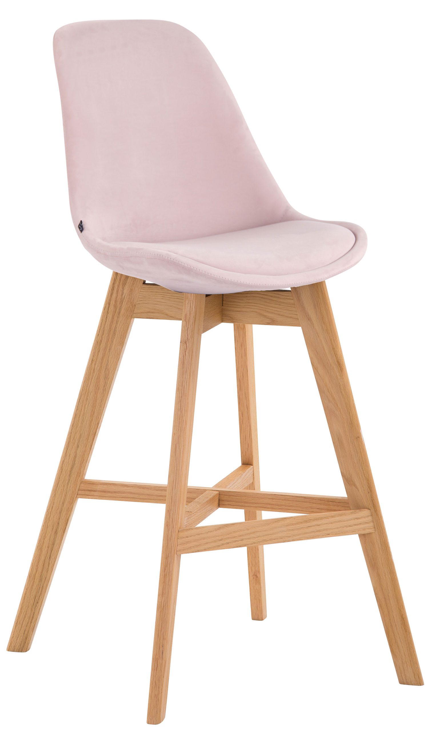 Barhocker Cannes Samt natura, pink