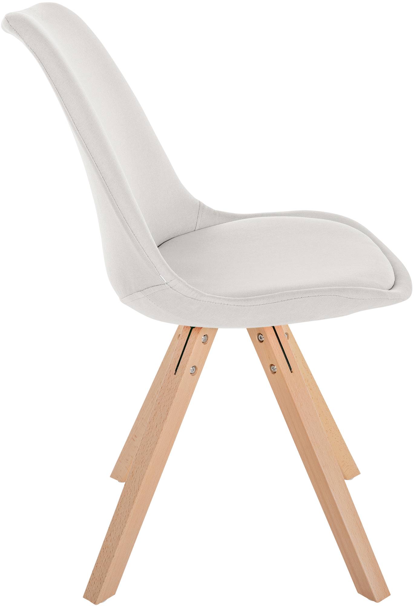 Stuhl Sofia Stoff Square, creme