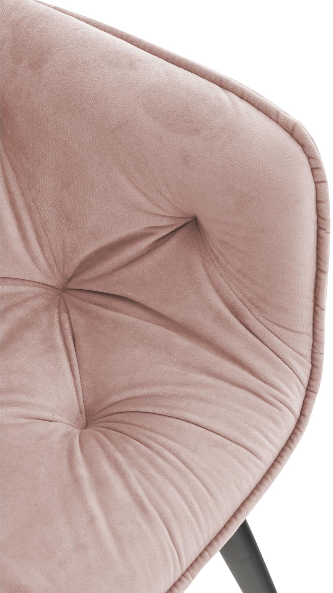 2er Set Stuhl Tanna Samt, pink