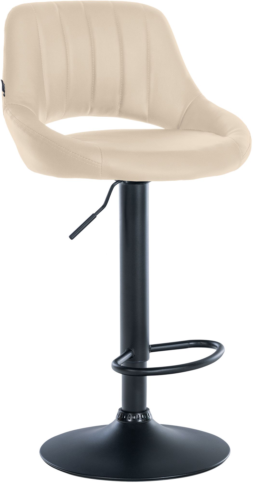 Barhocker Milet Kunstleder schwarz, creme