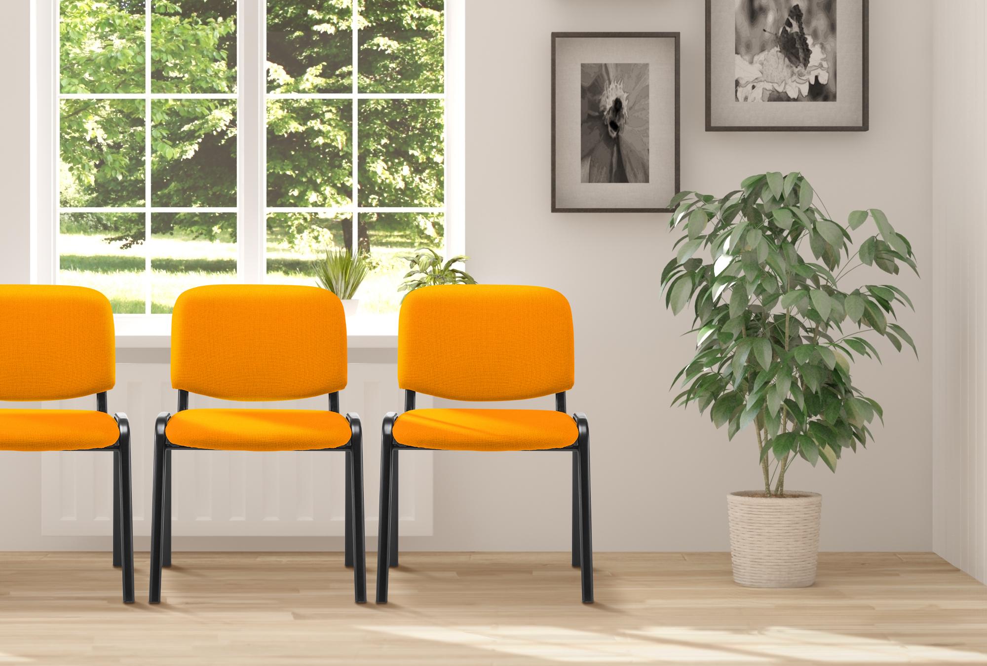 Besucherstuhl Ken Stoff, orange