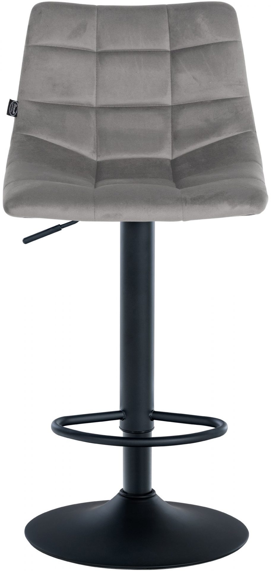 2er Set Barhocker Jerry Samt schwarz, grau
