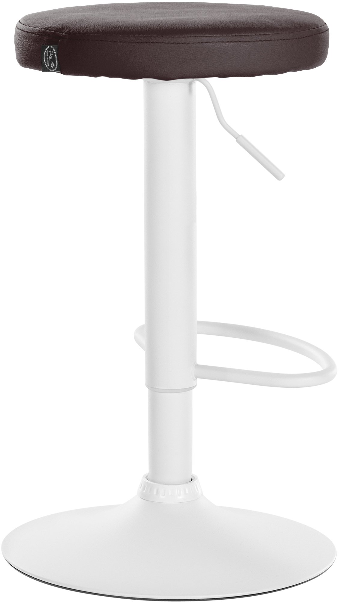 2er Set Barhocker Ponte Kunstleder weiß, braun