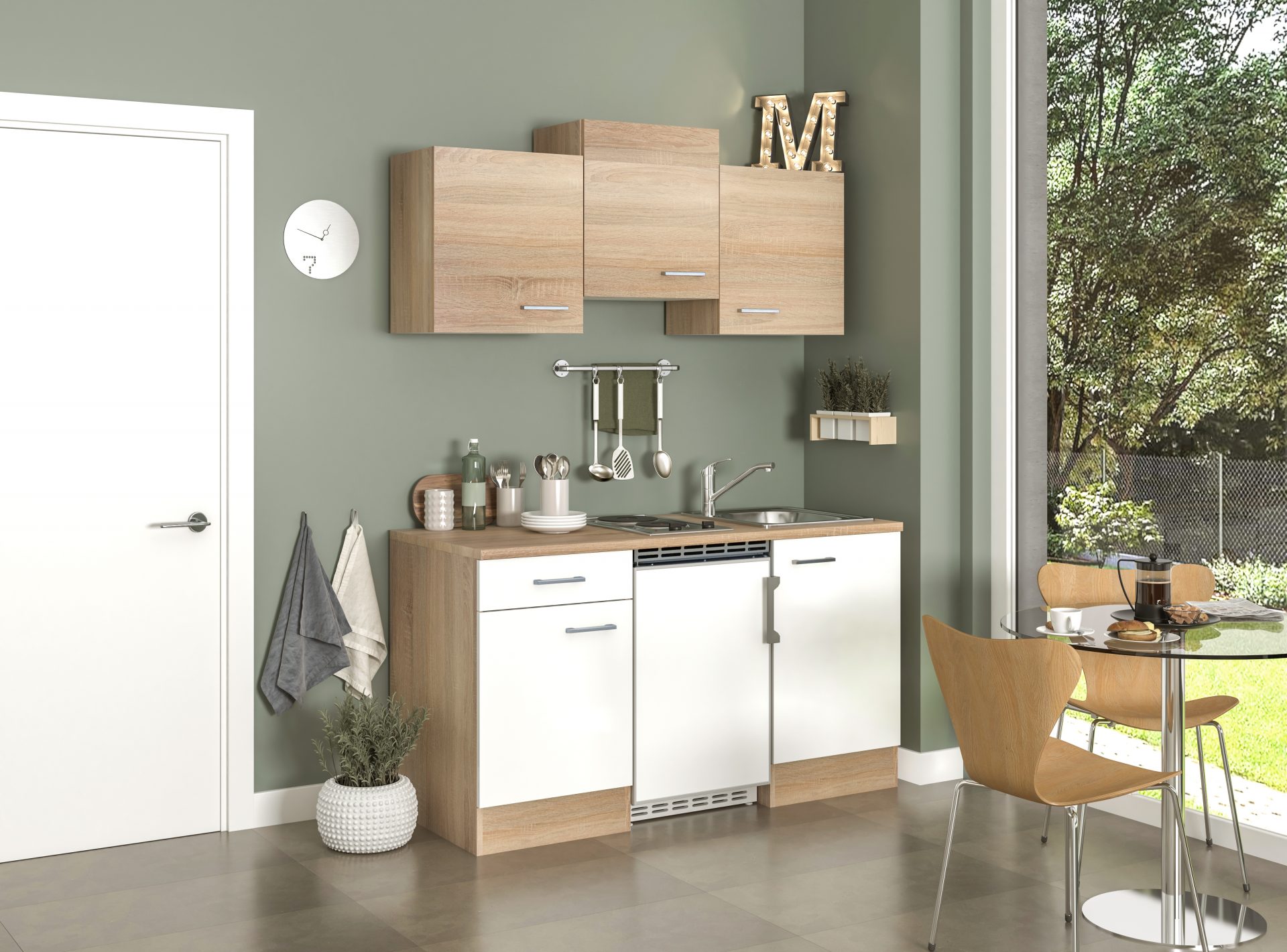 Singleküche SAMOA 150 cm mit E-Geräten