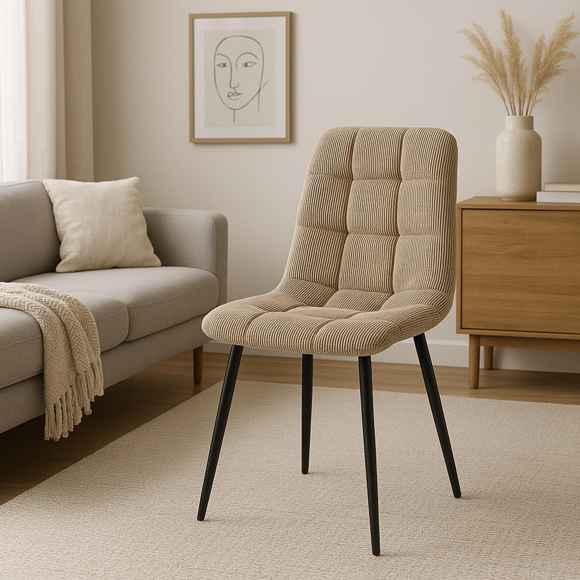 Esszimmerstuhl Antibes Cord, taupe