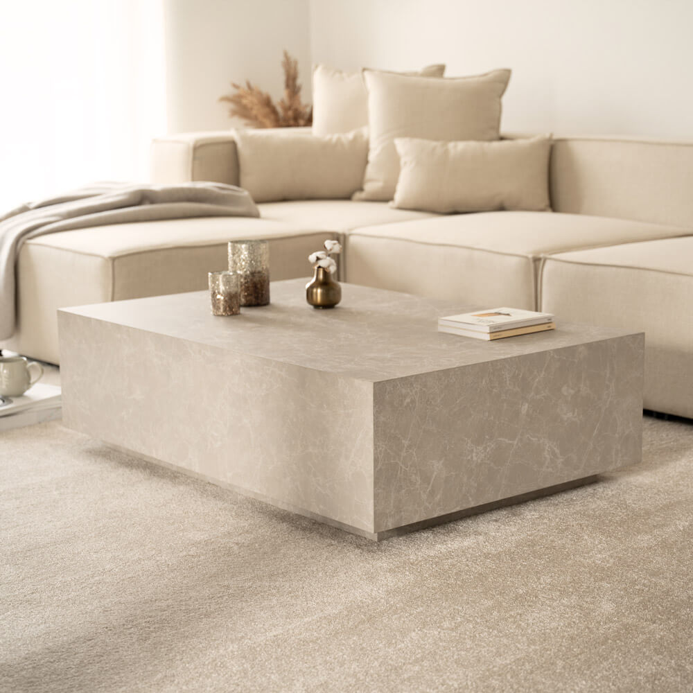 Couchtisch Marmor AMIRI XXL - 120 x 80 cm Beige