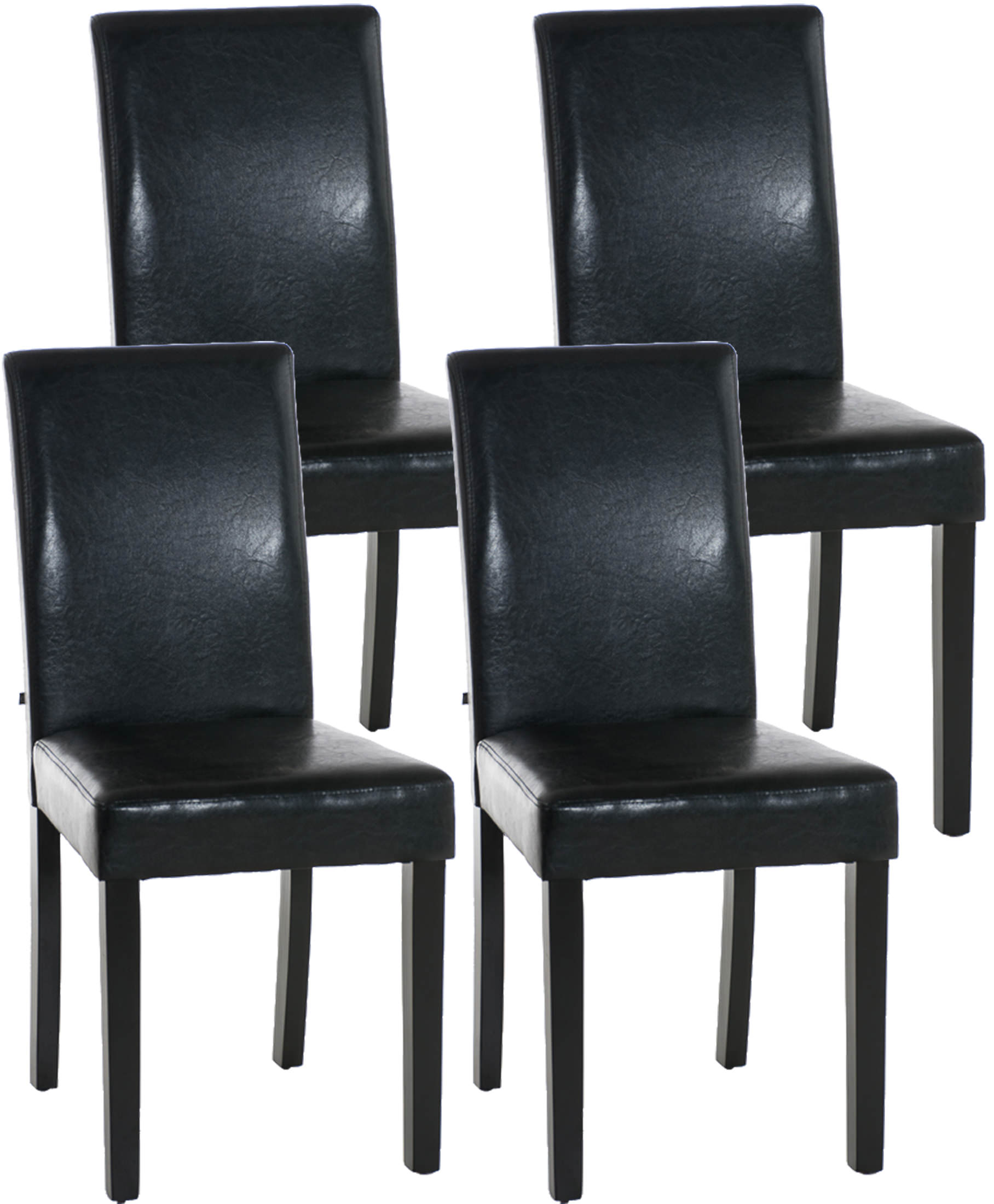 4er Set Esszimmerstuhl Ina schwarz, schwarz
