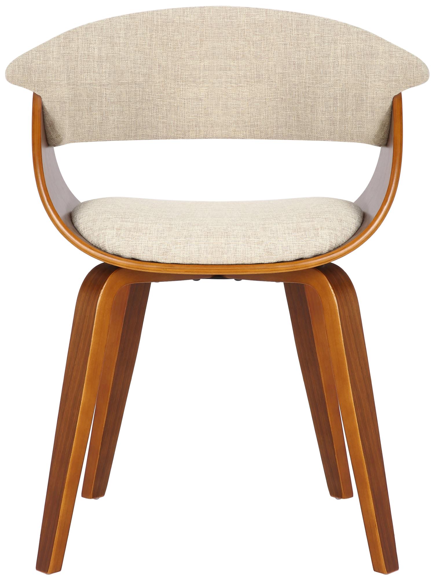 Stuhl Bruce Stoff walnuss, creme