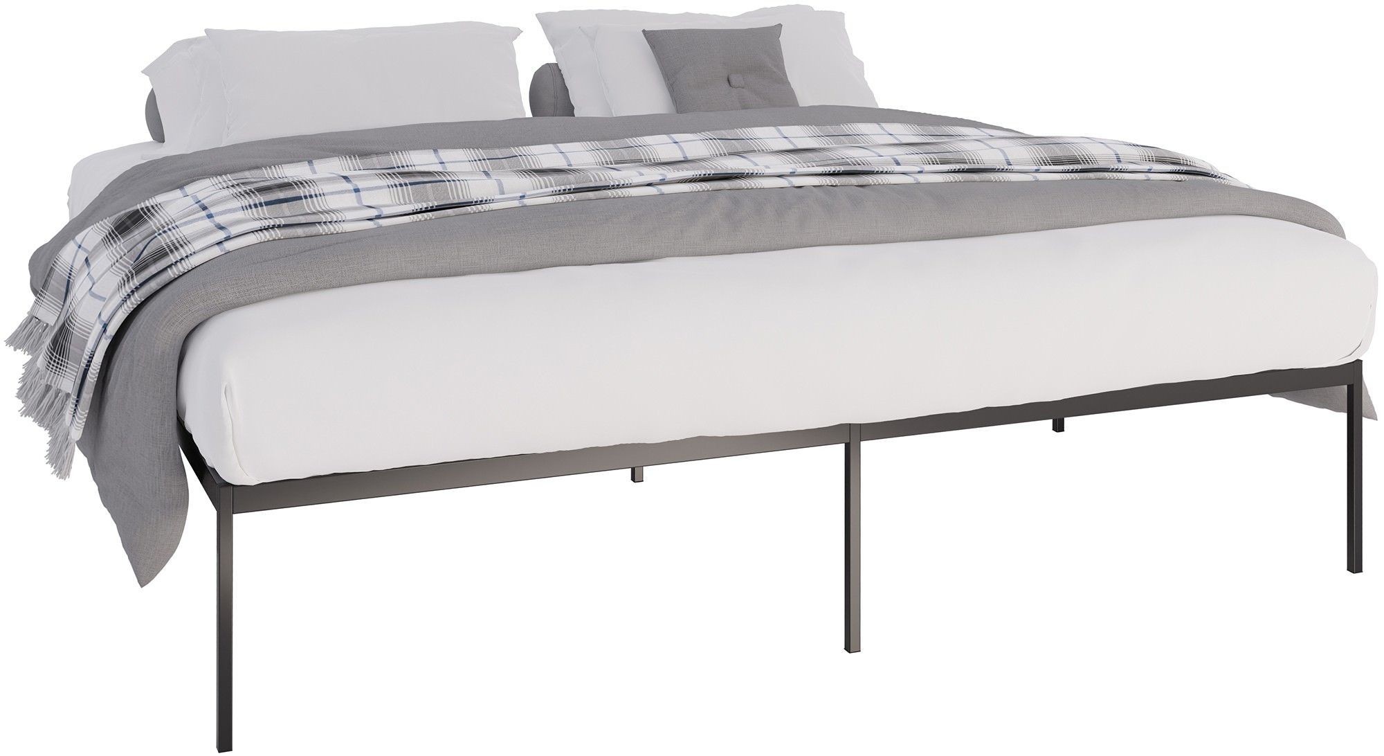 Metallbett Fargo 200x200x42 cm, schwarz