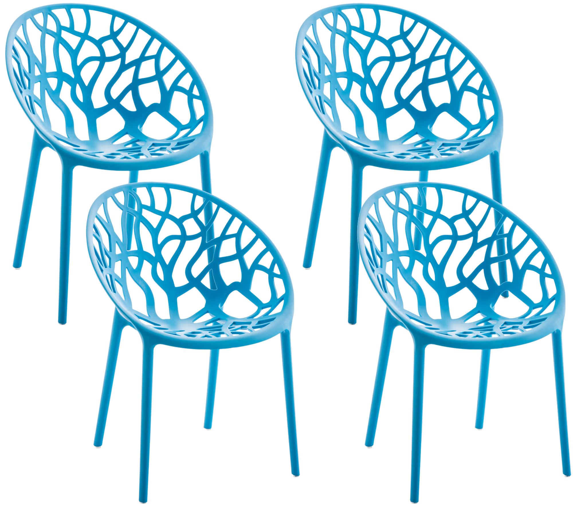 4er Set Stuhl Hope, blau