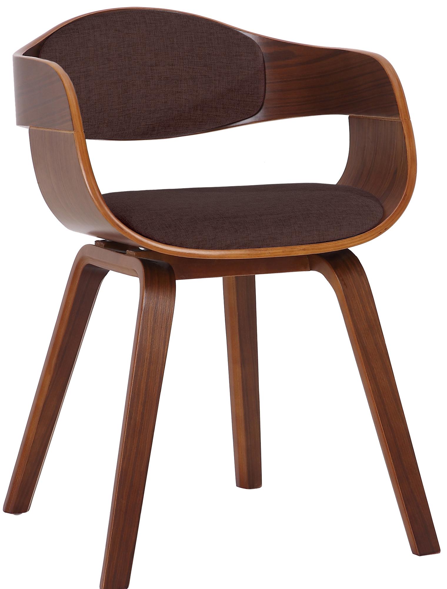 Besucherstuhl Kingston Stoff, walnuss/braun