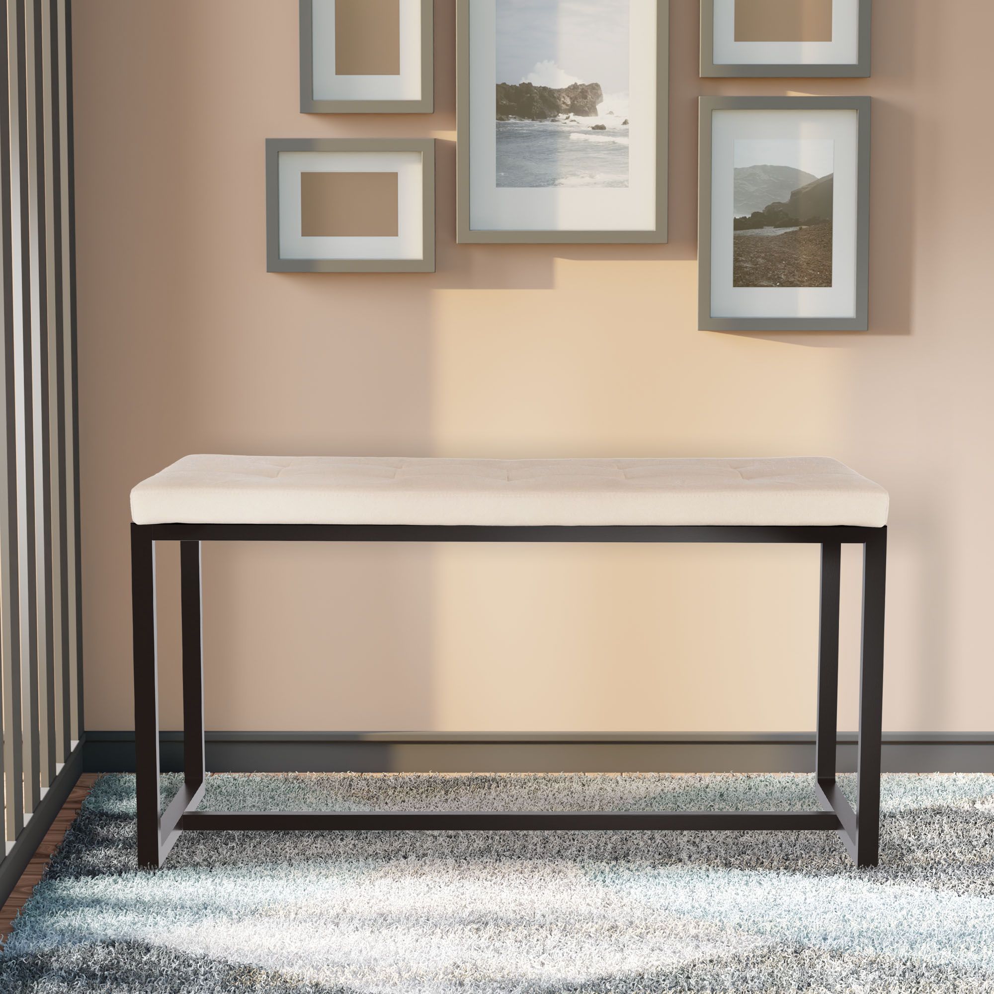 Sitzbank Barci B Samt, creme