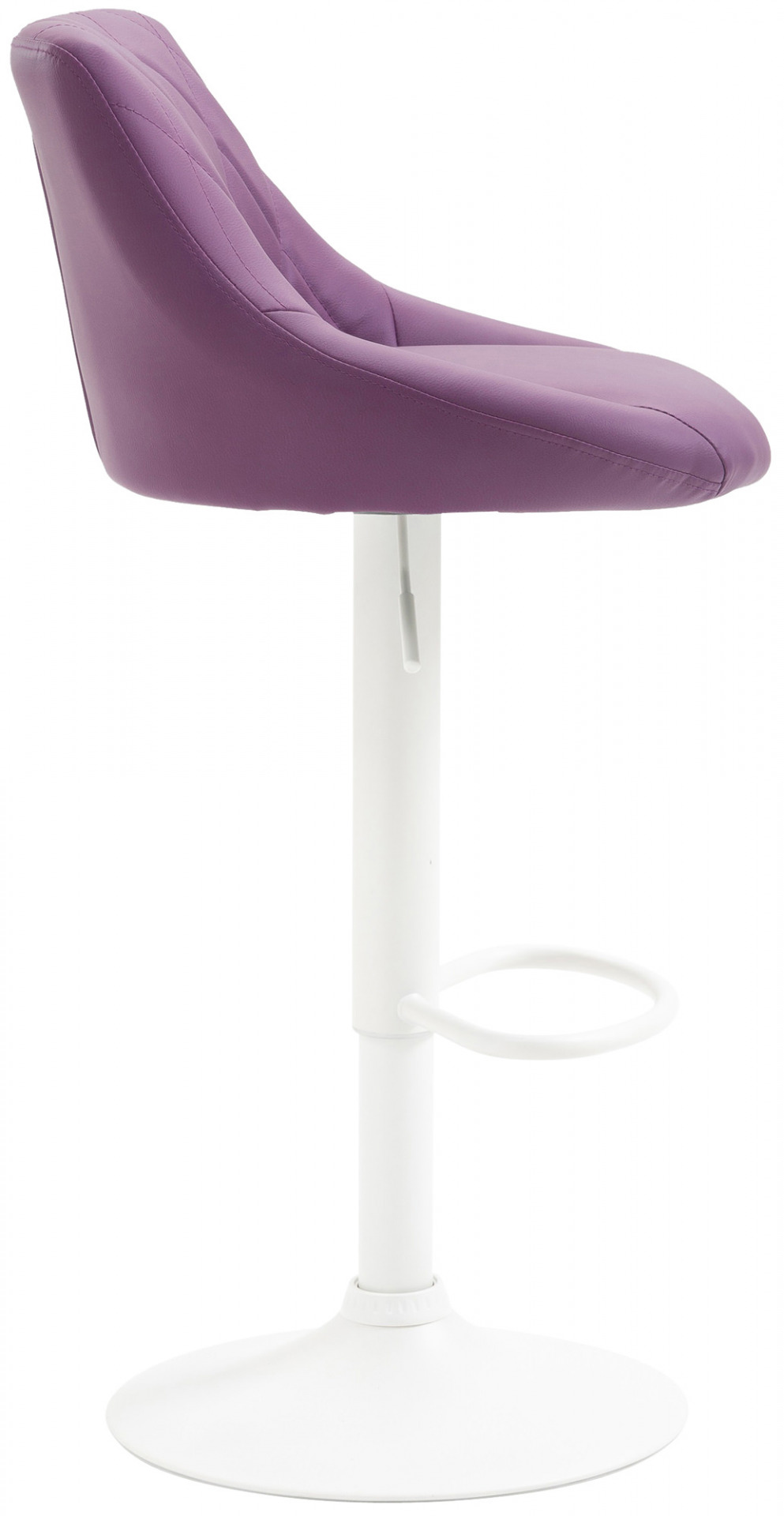 Barhocker Lazio Kunstleder weiß, lila