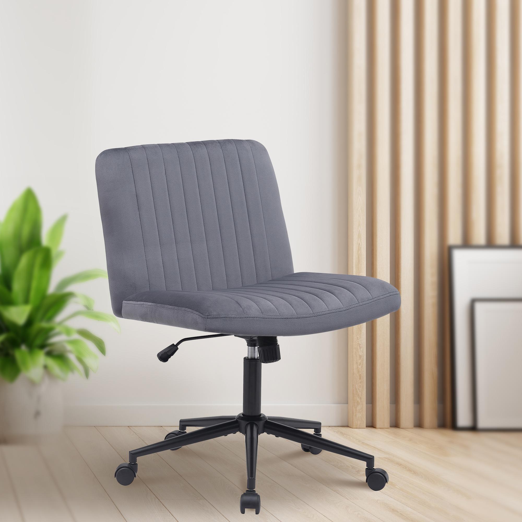 Bürostuhl Kingman Samt, dunkelgrau