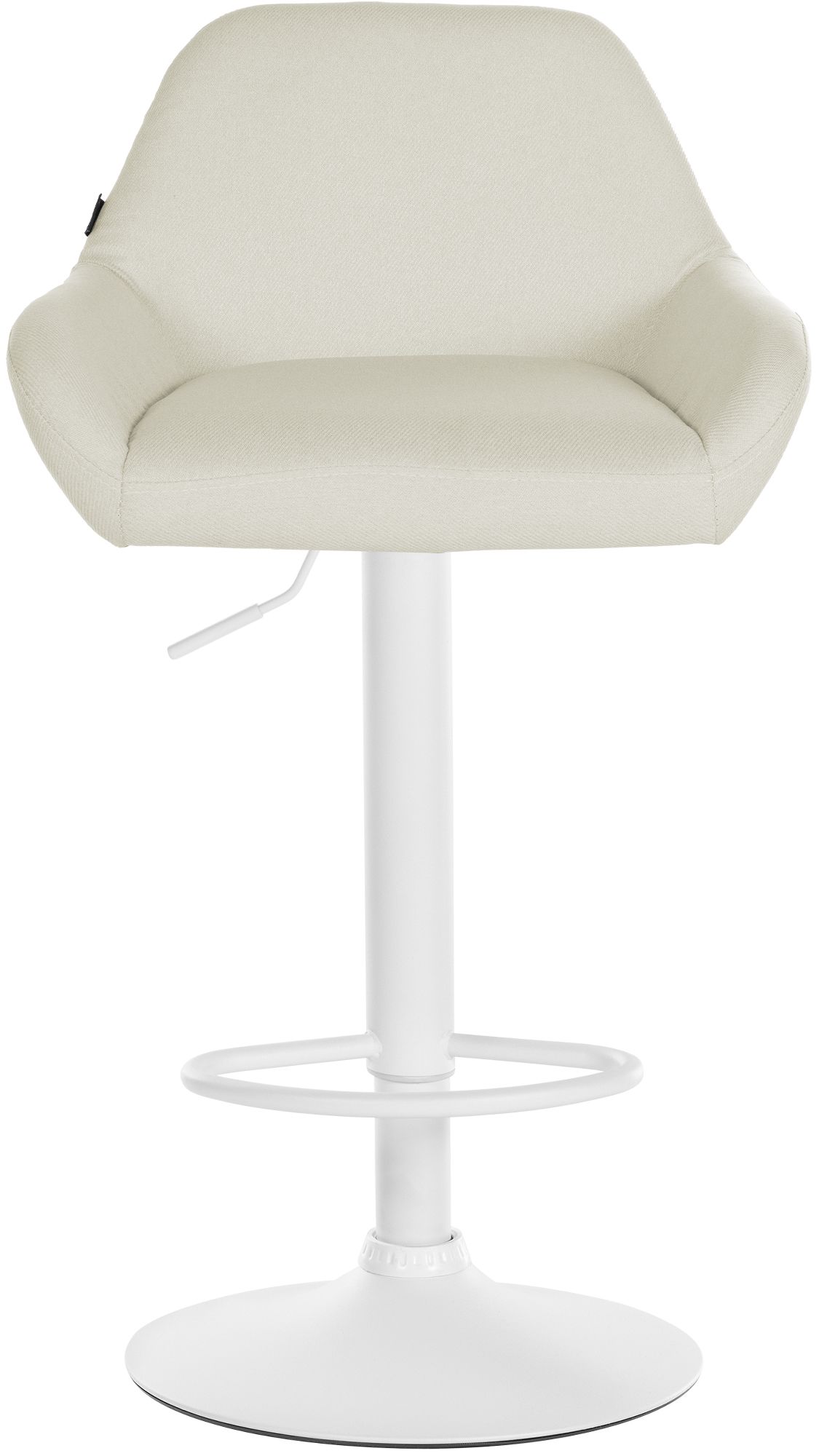2er Set Barhocker Braga Stoff weiß, creme