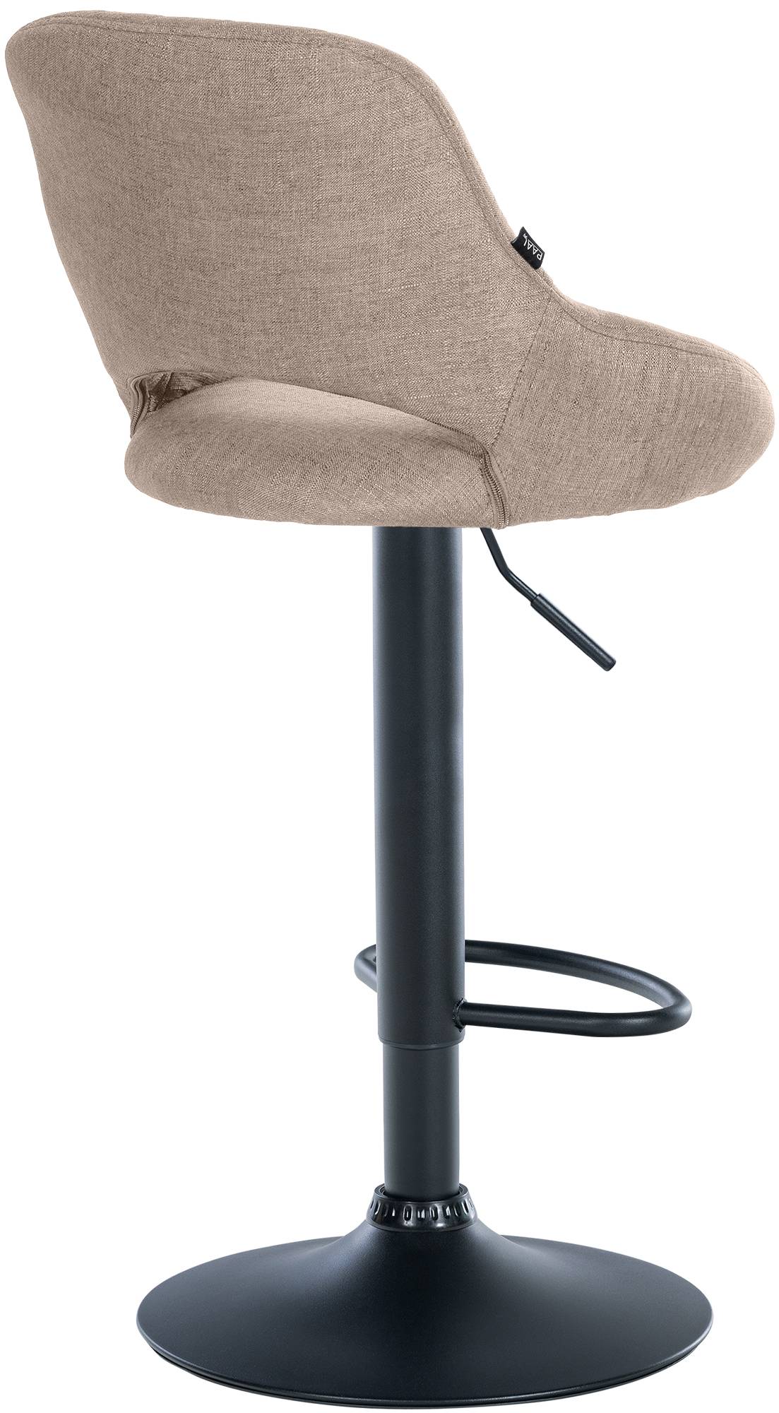 Barhocker Milet Stoff schwarz, taupe