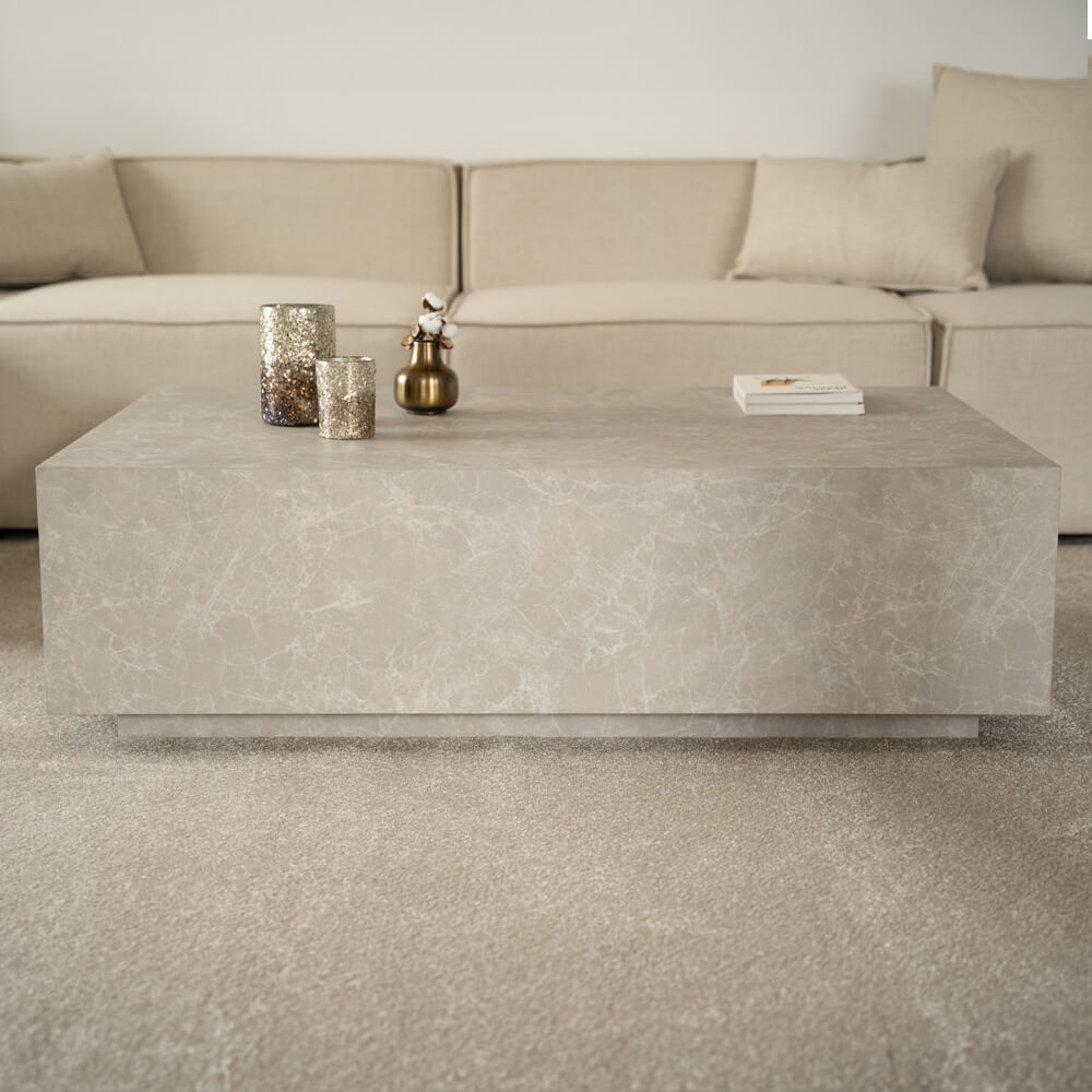 Couchtisch Marmor AMIRI XXL - 120 x 80 cm Beige