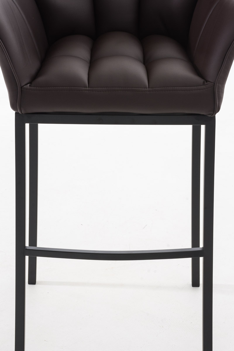 Barhocker Damaso B mit 4-Fuß Gestell, braun