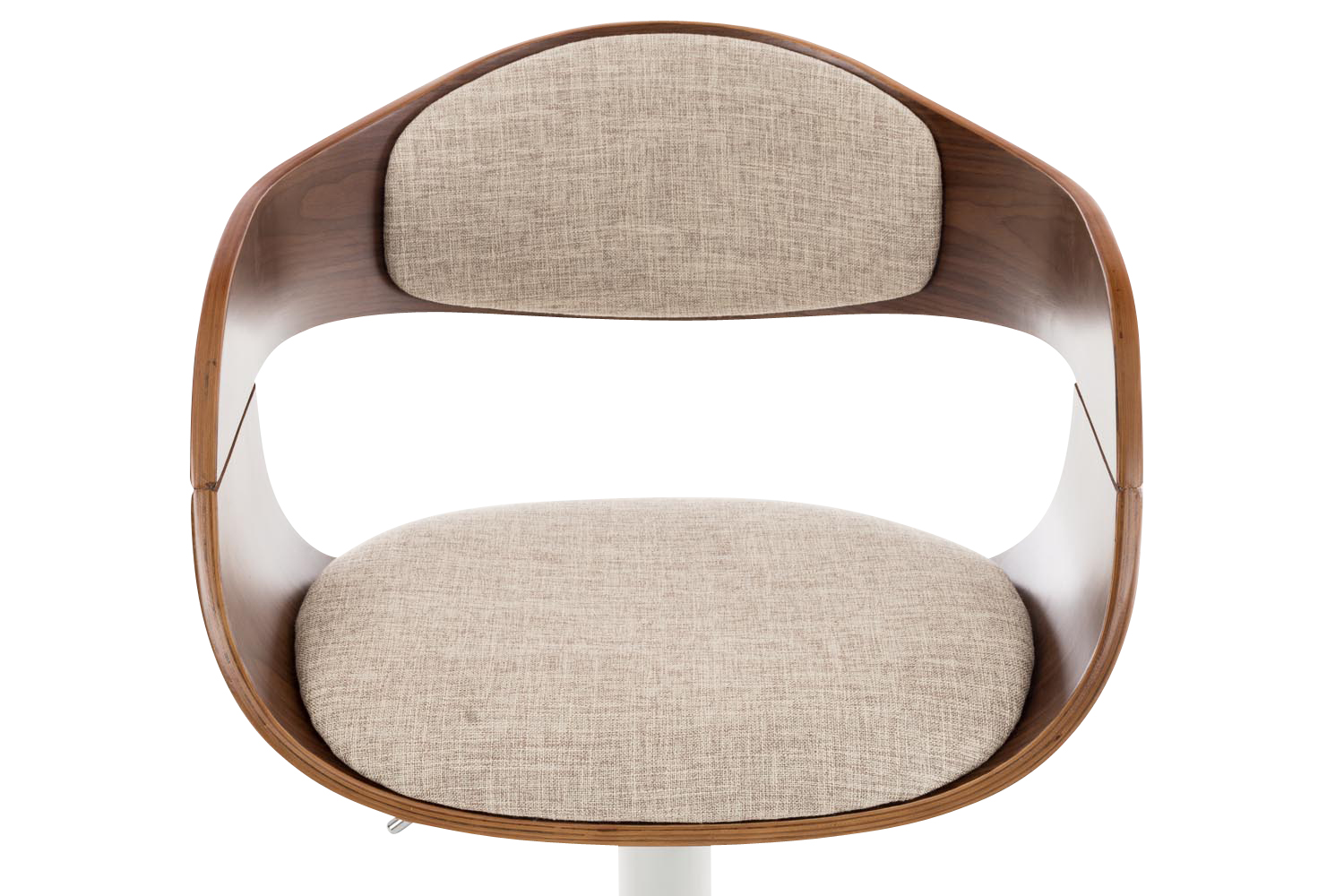 Barhocker Kingston C Stoff, walnuss/creme