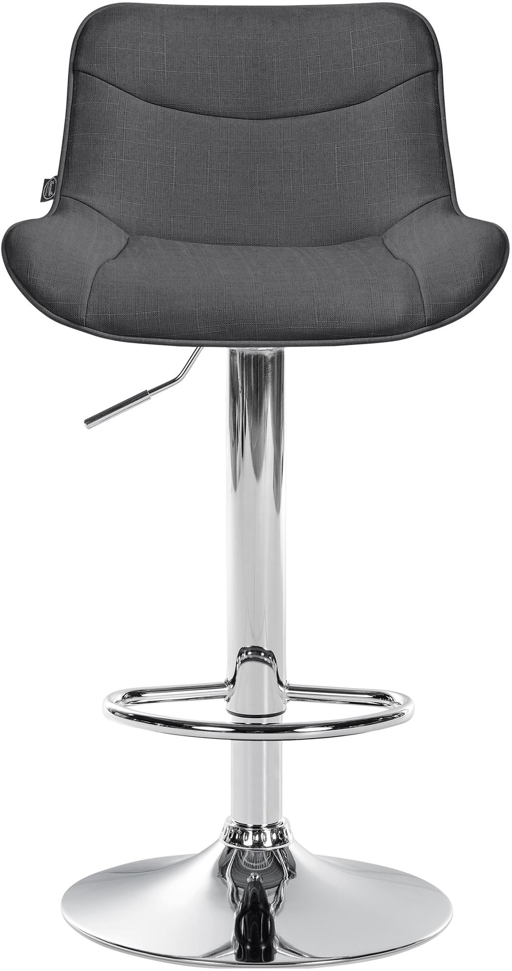 2er Set Barhocker Vonore Stoff chrom, dunkelgrau