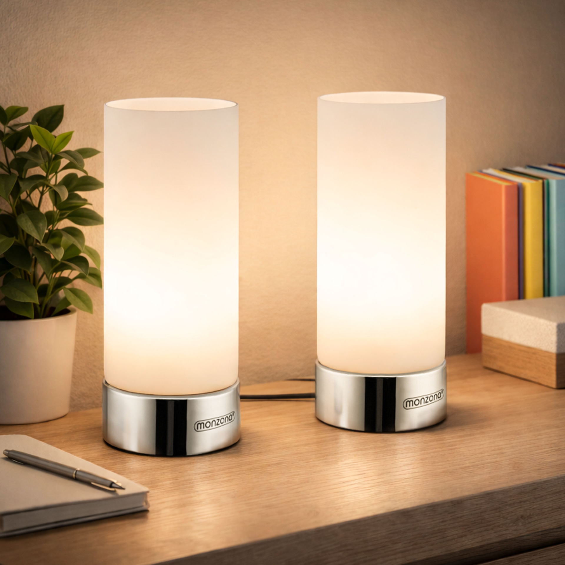 Tischlampe Golau 2er-Set Weiß