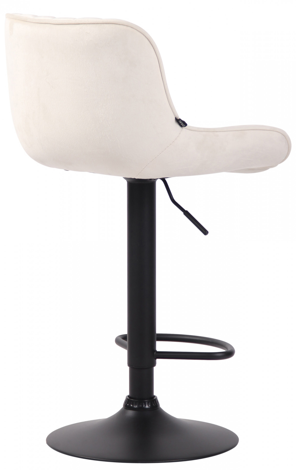Barhocker Lentini Samt schwarz, creme