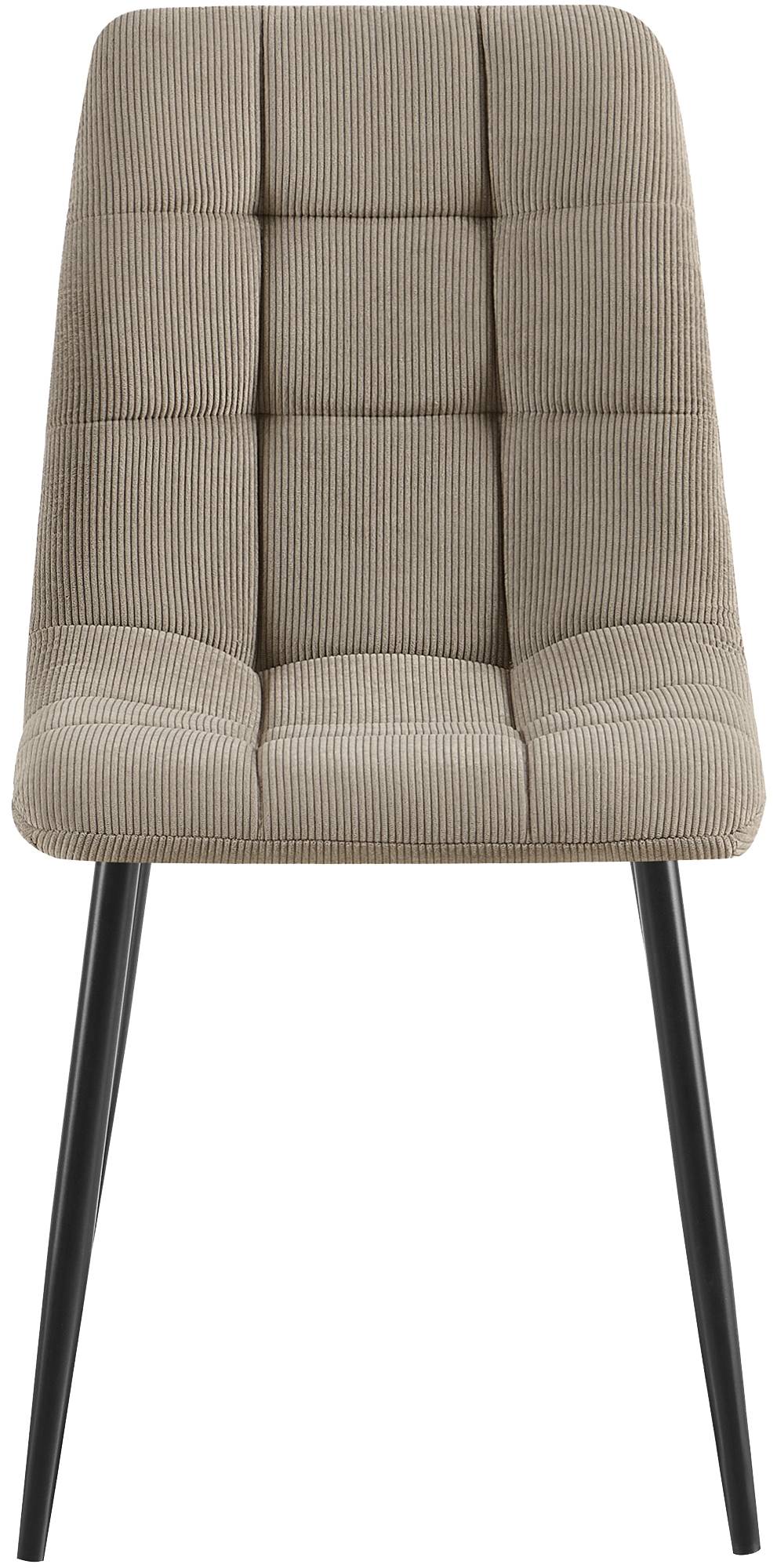 2er Set Esszimmerstuhl Antibes Cord, taupe