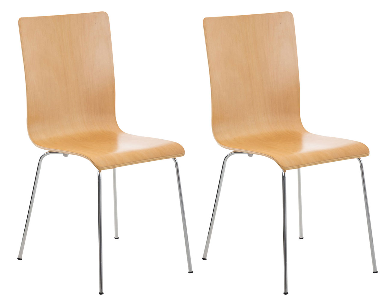 2er Set Besucherstuhl Pepe, natura