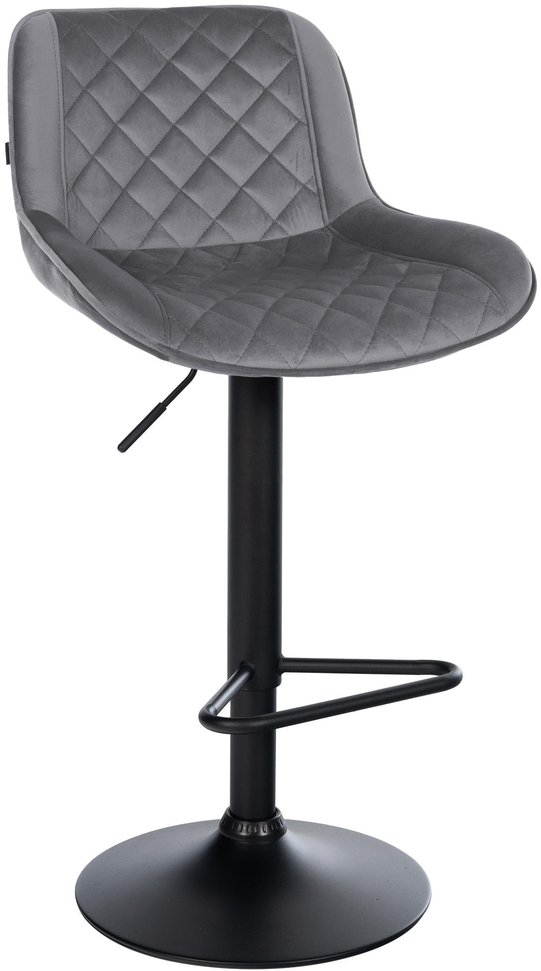 Barhocker Kasson Samt, dunkelgrau