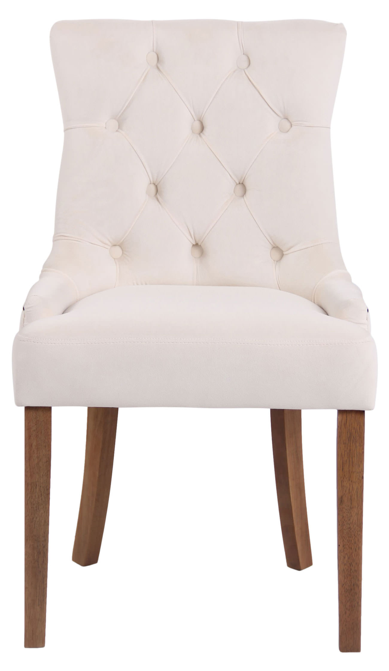 Esszimmerstuhl Aberdeen Samt antik-hell, creme