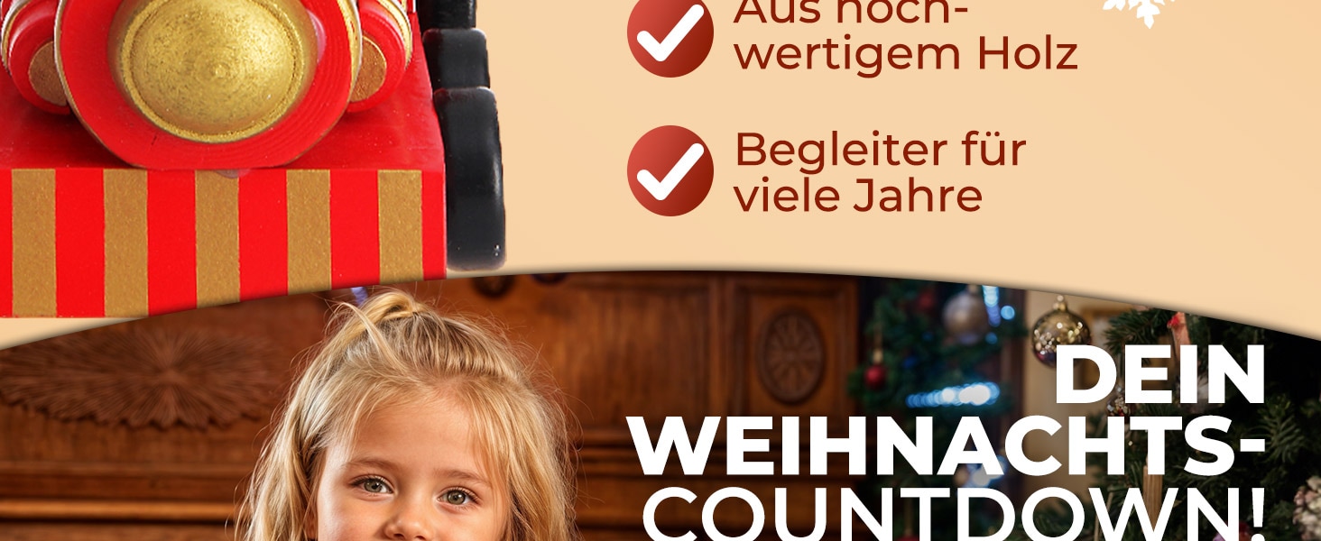 Adventskalender Lokomotive Rot