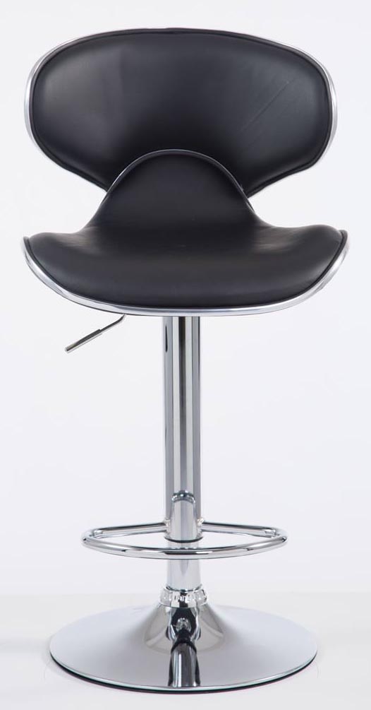 2er Set Barhocker Las Vegas V2 Kunstleder chrom, schwarz