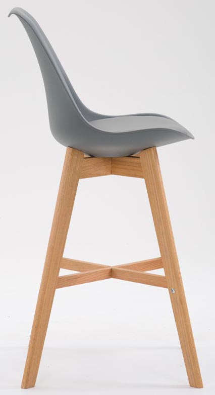 2er Set Barhocker Cannes Kunststoff natura, grau