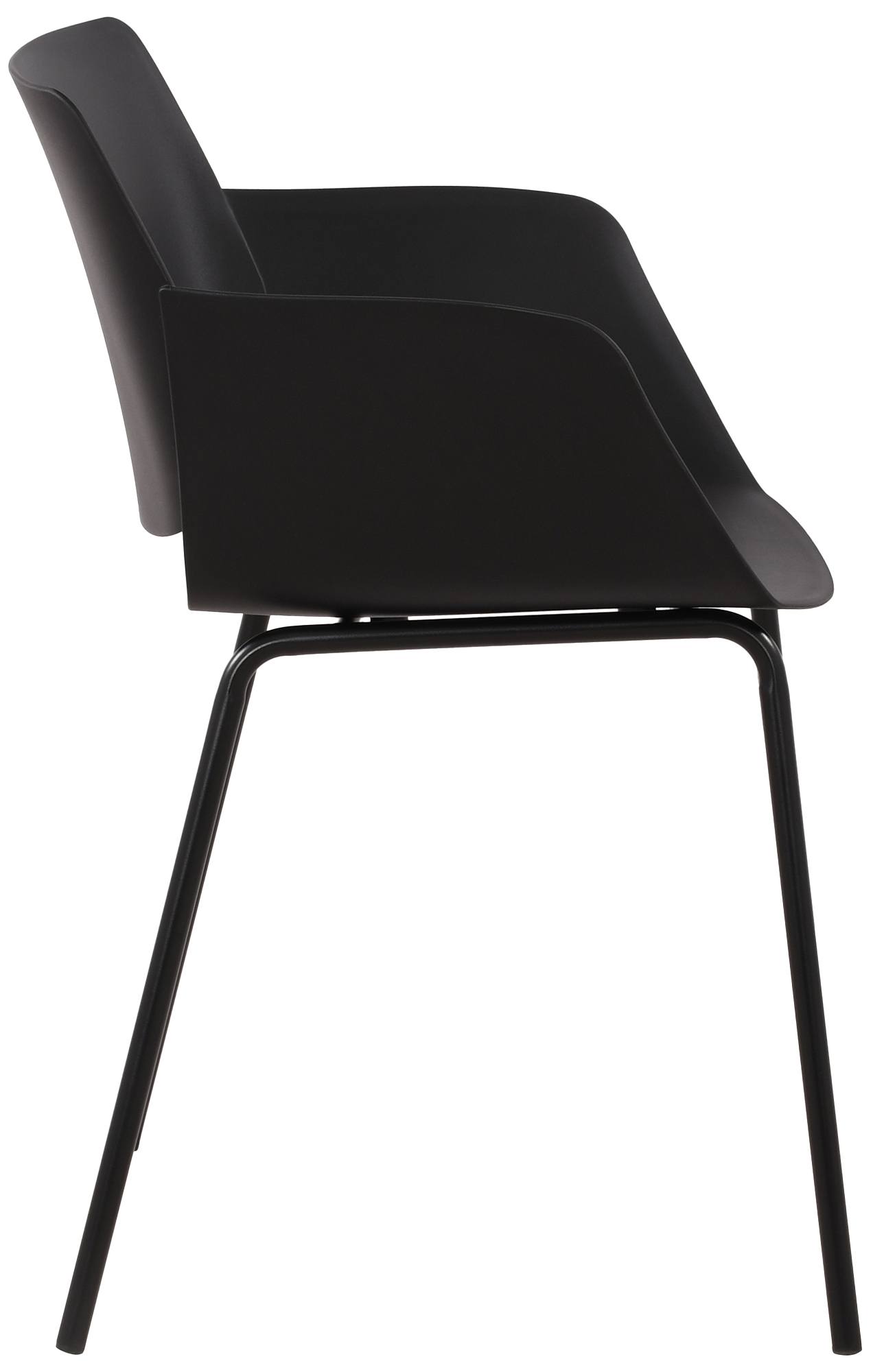 Gartenmöbel-Set Lirra mit 2 Stühlen, schwarz