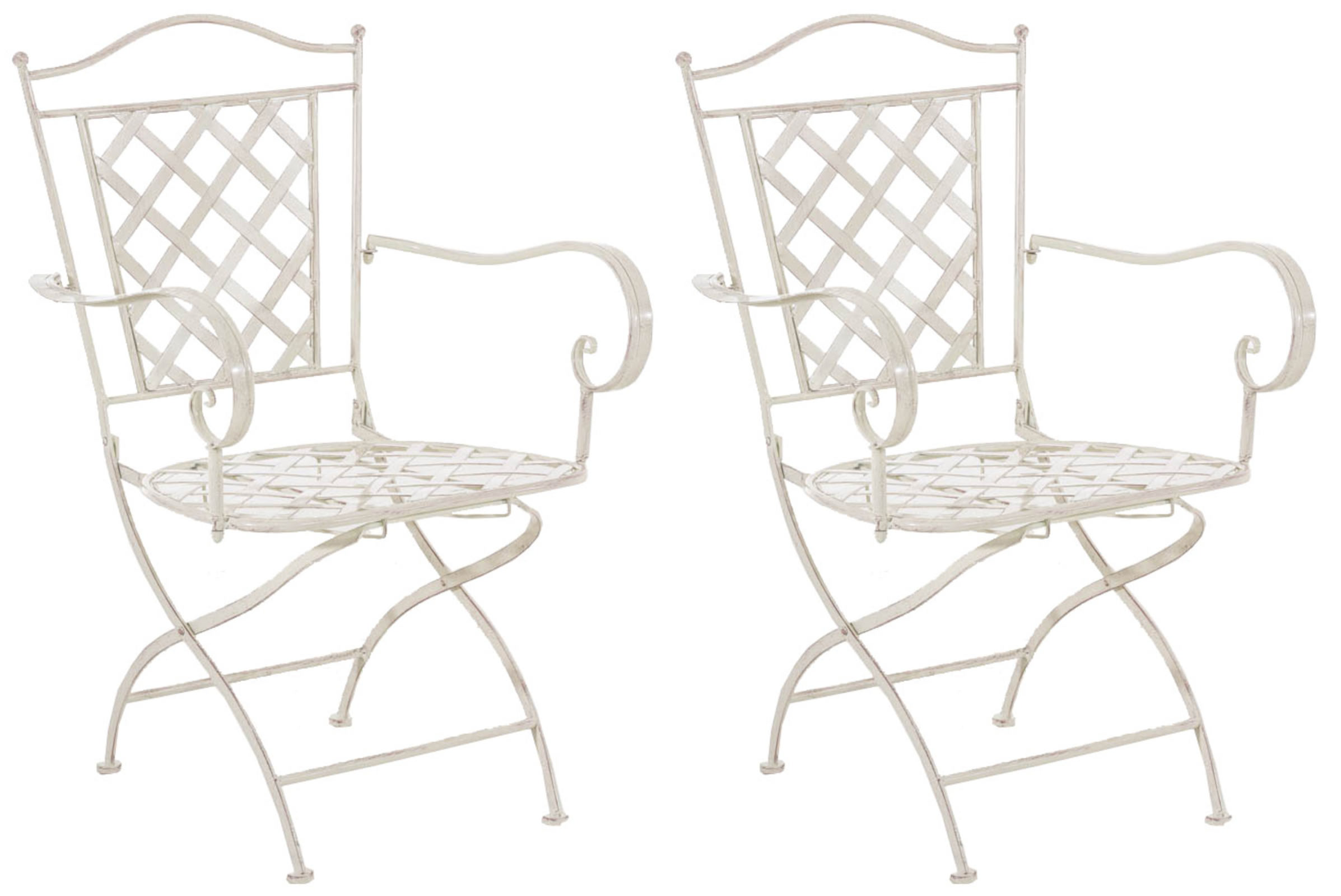 2er Set Stühle Adara, antik-creme