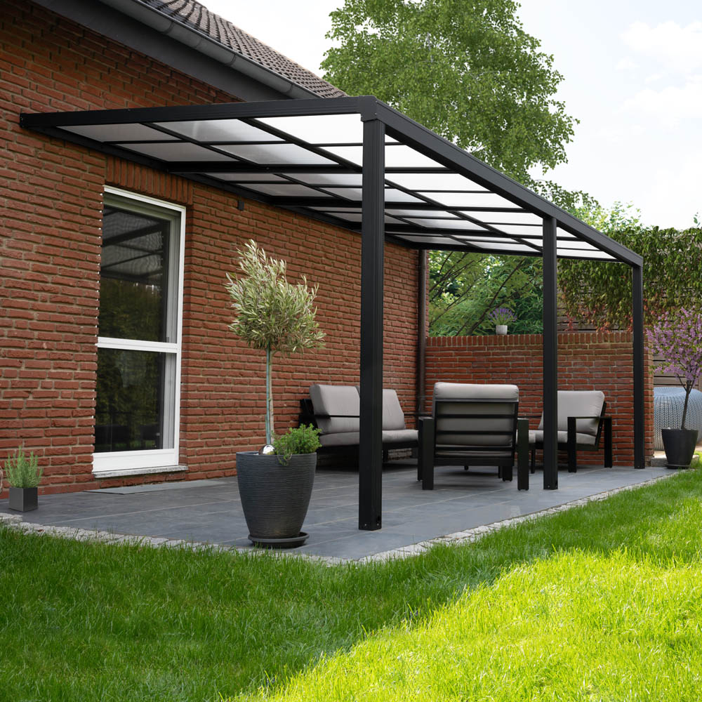Terrassenüberdachung SOLIS DELUXE - 579 x 295 x cm Grau