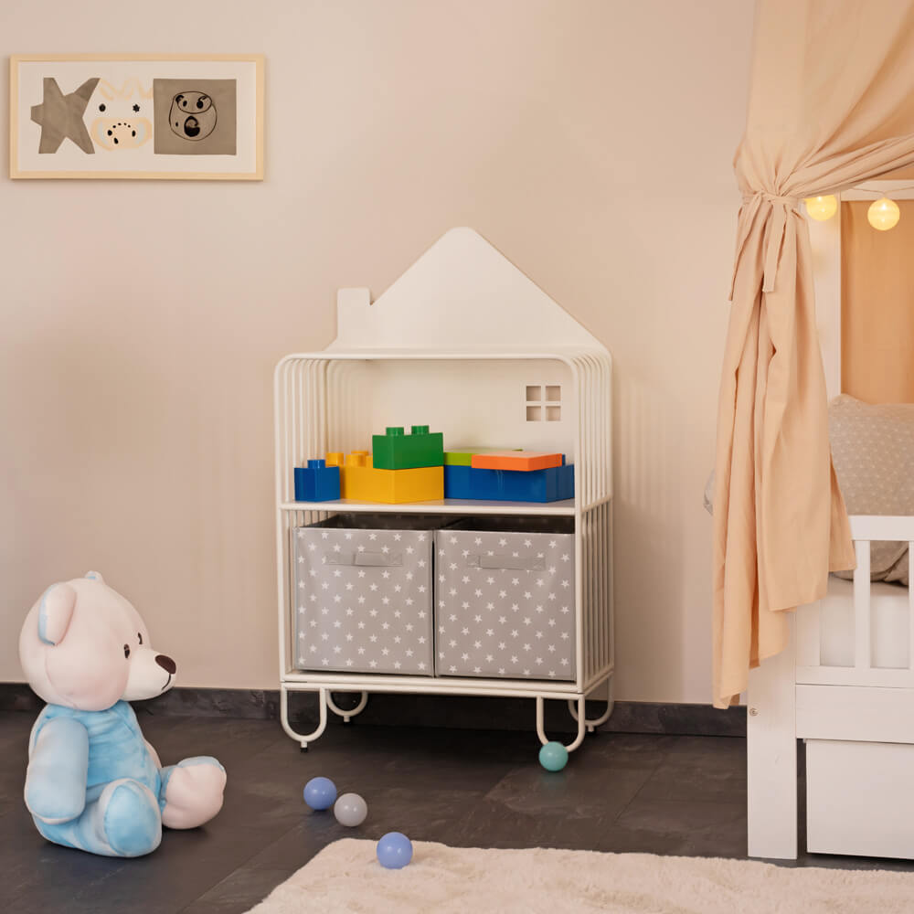 Kinderregal aus Metall magnetisch TODO S – Weiß