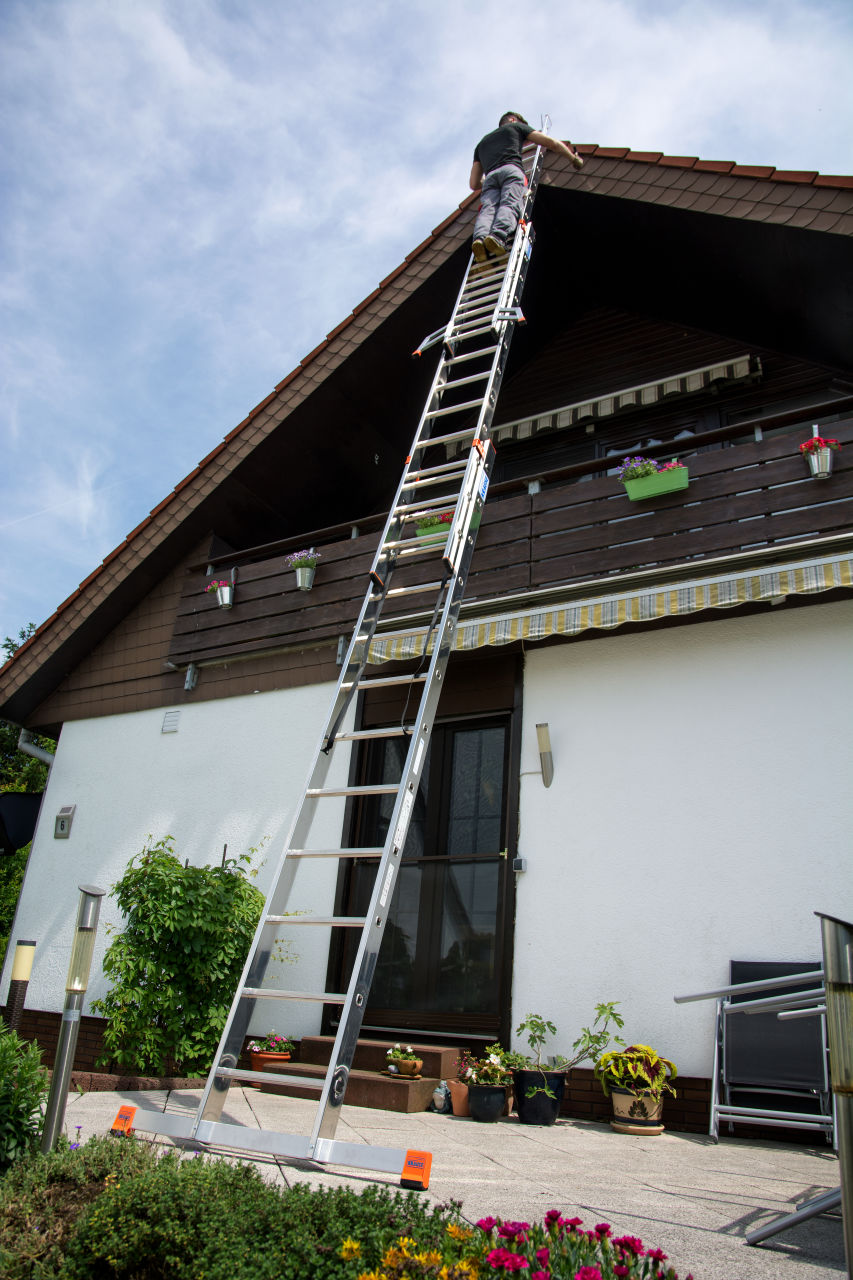 MONTO Sprossen-Vielzweckleiter Tribilo 3x9 Sprossen