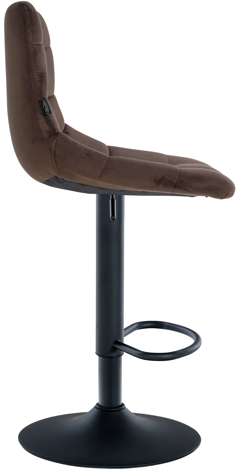 Barhocker Jerry Samt schwarz, braun