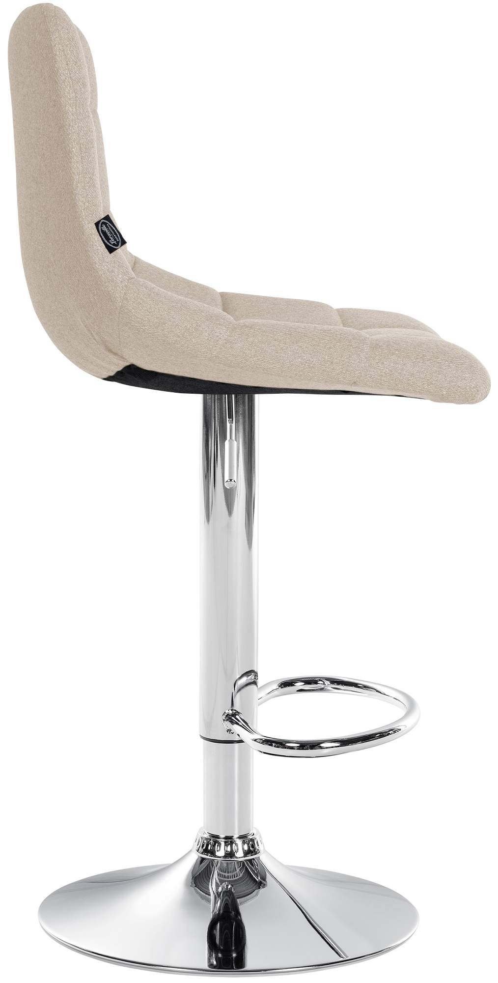 Barhocker Jerry Stoff chrom, creme
