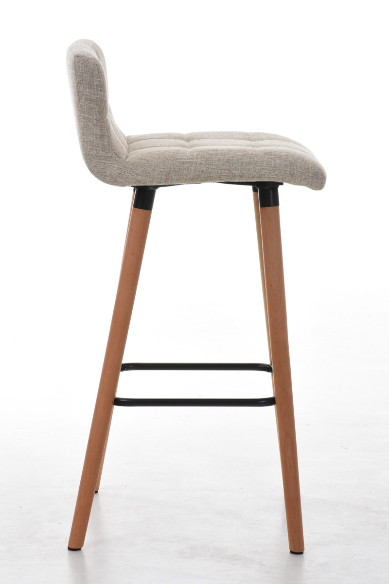 2er Set Barhocker Lincoln Stoff natura, creme
