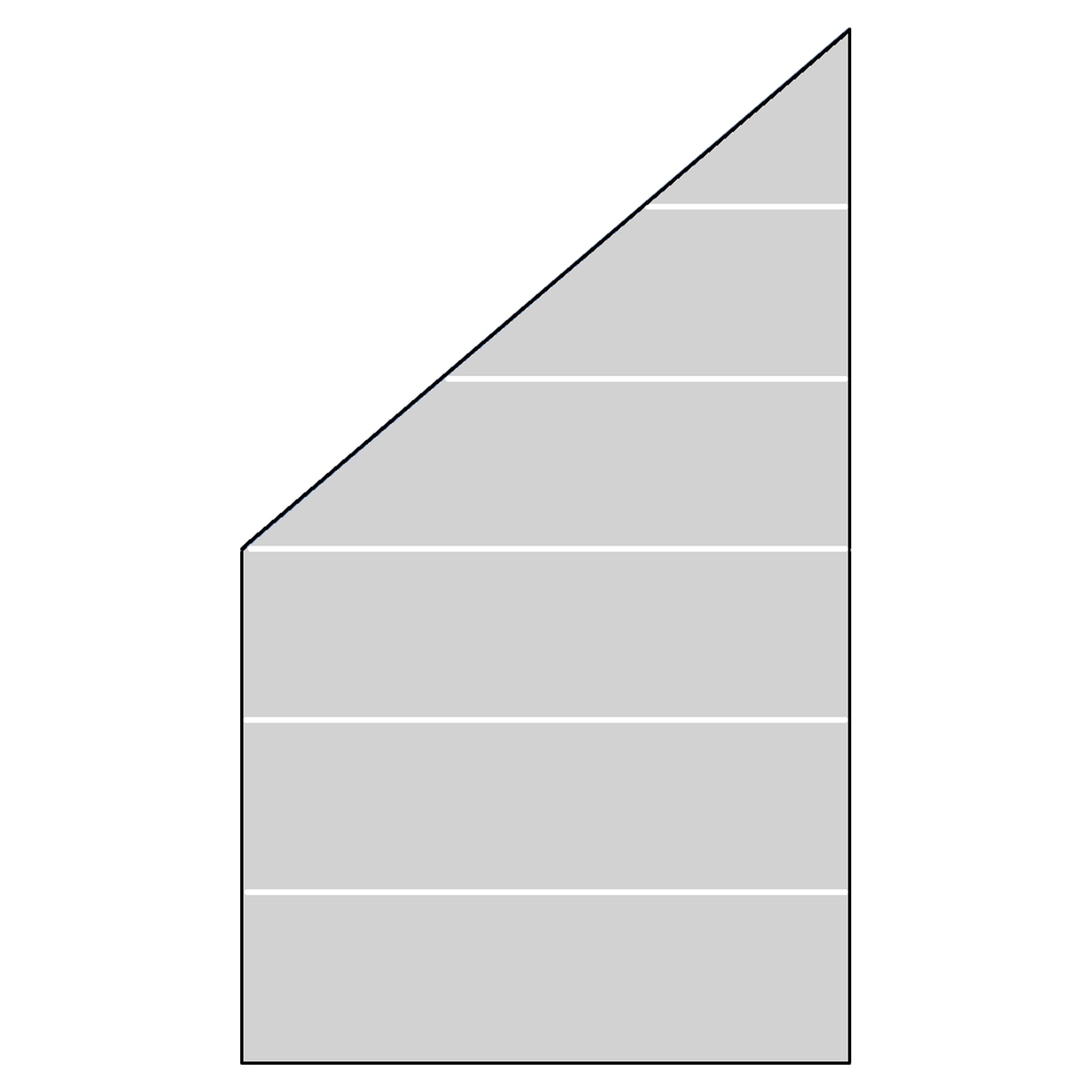 530758 RUDE-Serie Systemglas Ecke links, B1030 x H1740/870 x T8 mm, Streifen-Dekor 82, satiniert