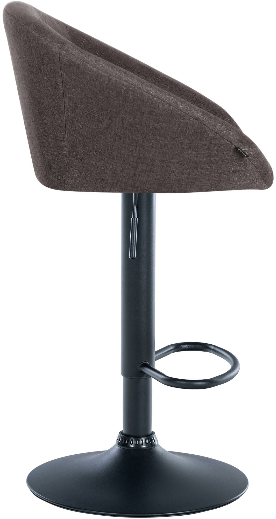 Barhocker Davie Stoff schwarz, dunkelgrau