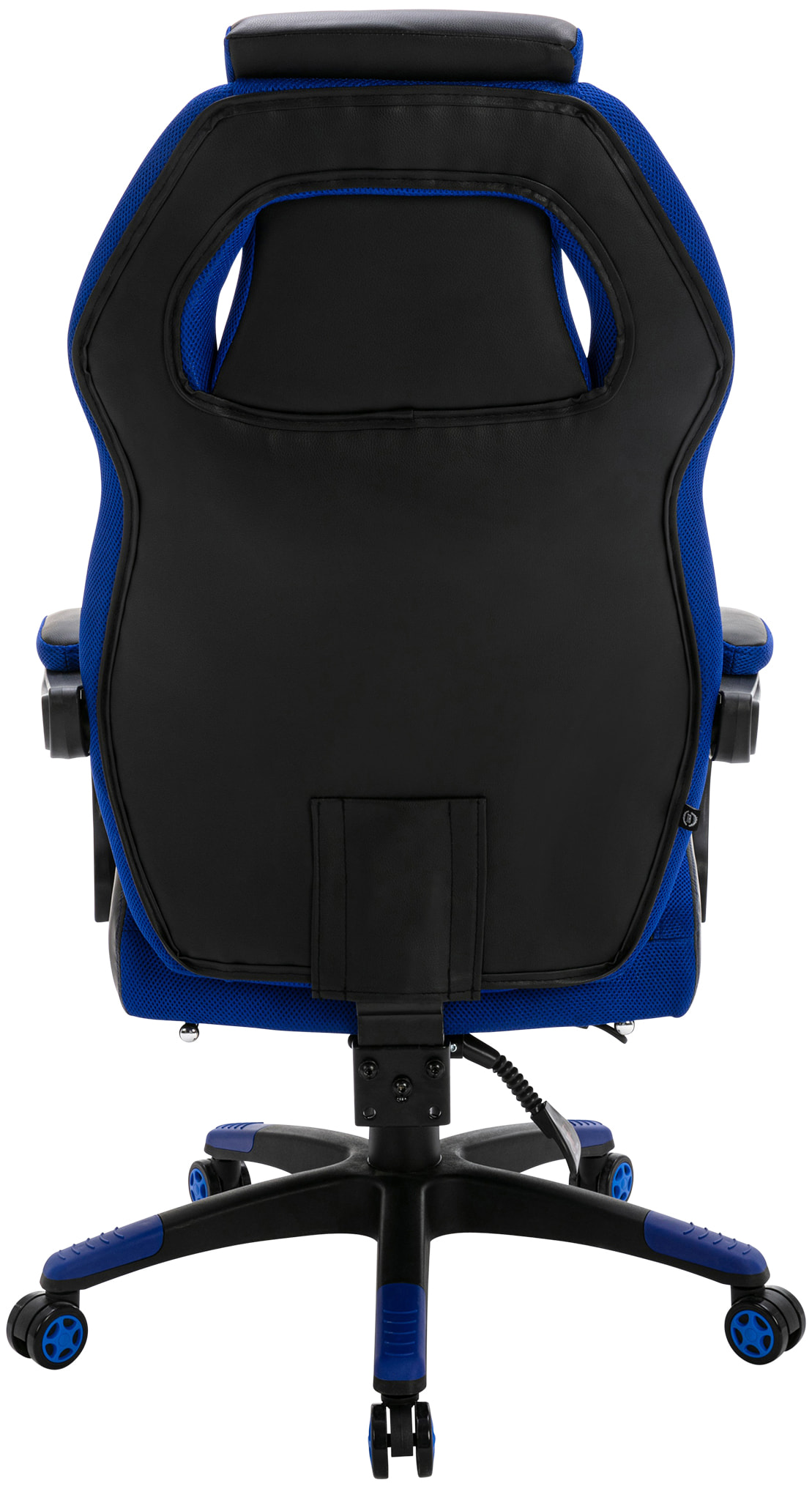 Bürostuhl Clovis Kunstleder, schwarz/blau