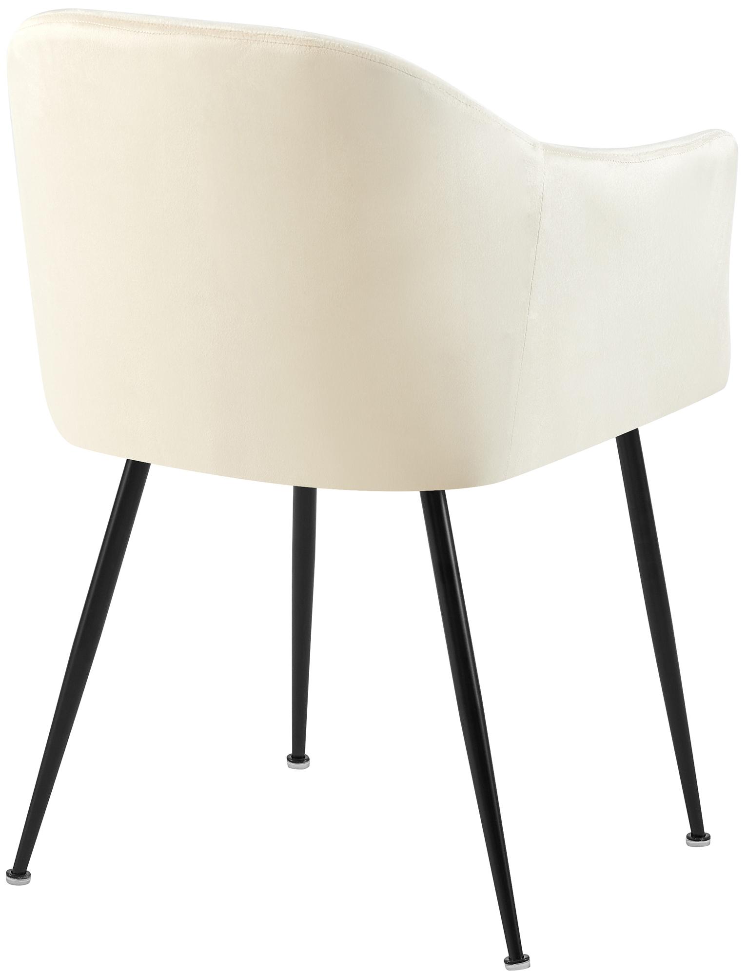 Esszimmerstuhl Jaysie Samt, creme