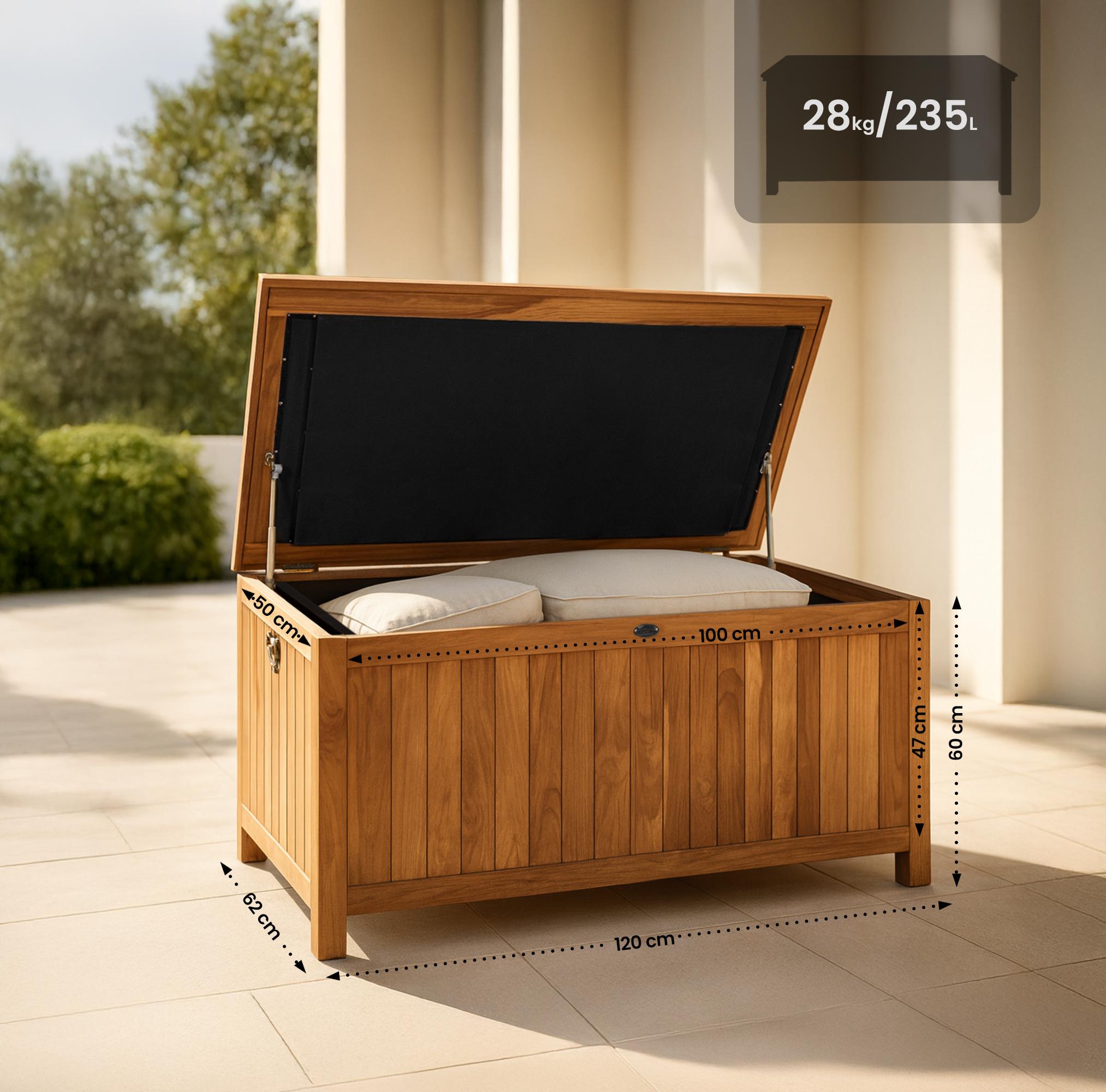 Teak Gartenbox Novena 120X62X60, teak