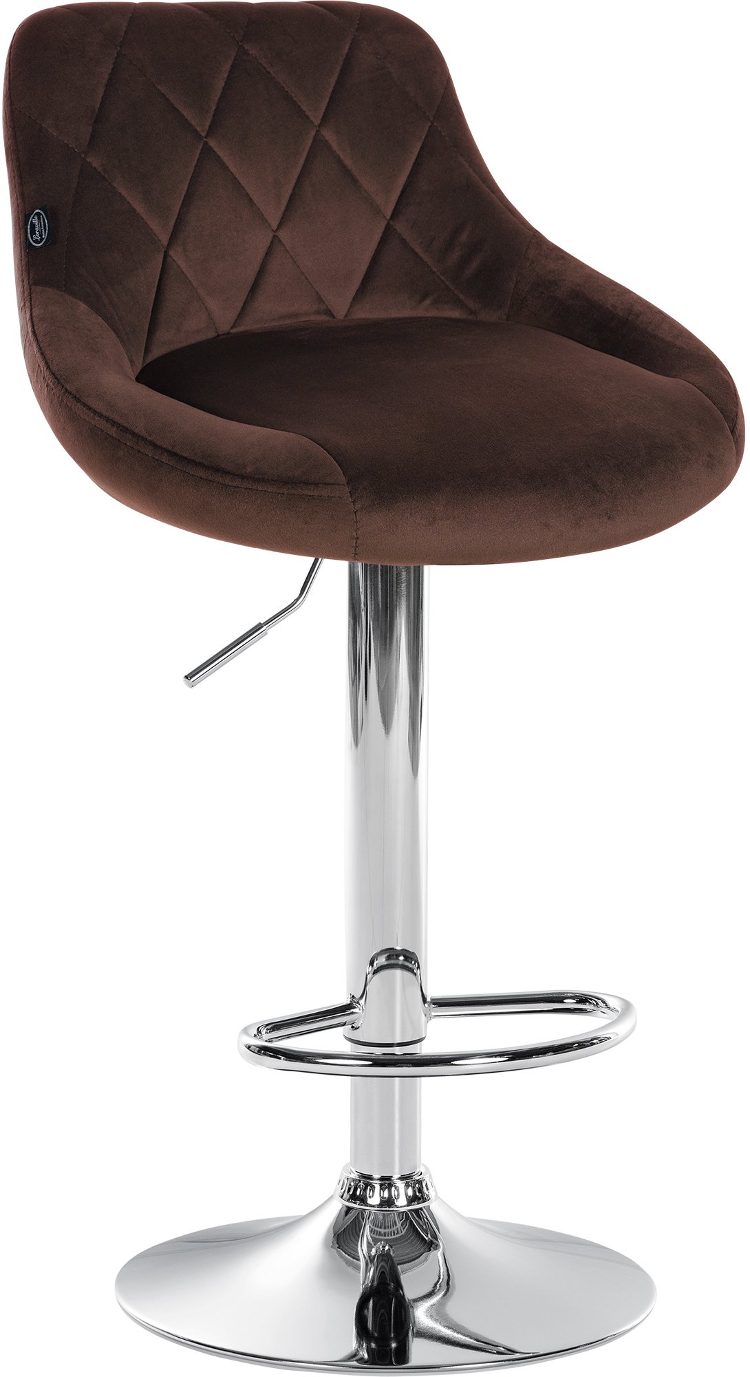 Barhocker Lazio Samt chrom, braun