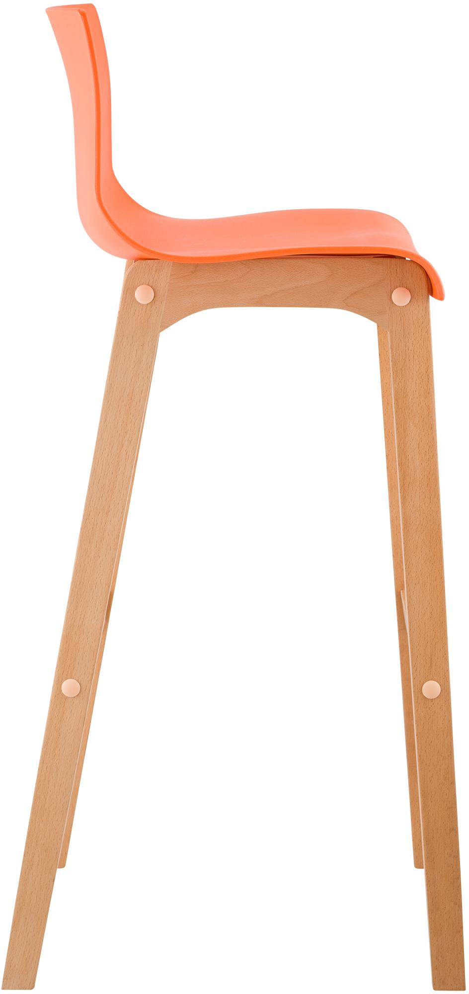 Barhocker Hoover Natura 4-Fuß Gestell, orange