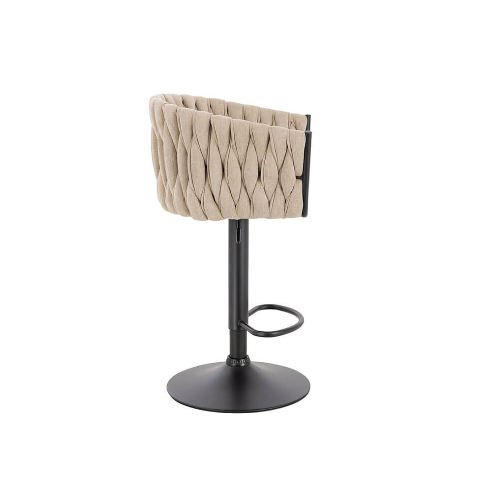 Barhocker höhenverstellbar gewebt SAMIR - 2er Set Beige