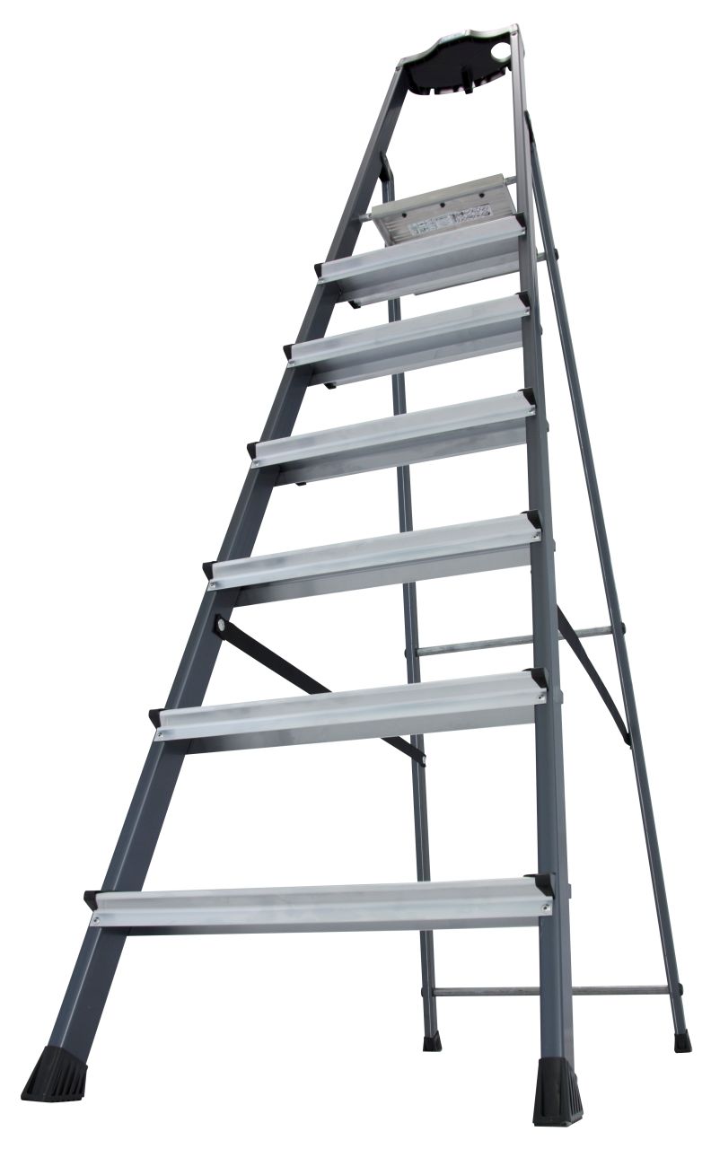 MONTO Stufen-Stehleiter Securo eloxiert, 1x7 Stufen